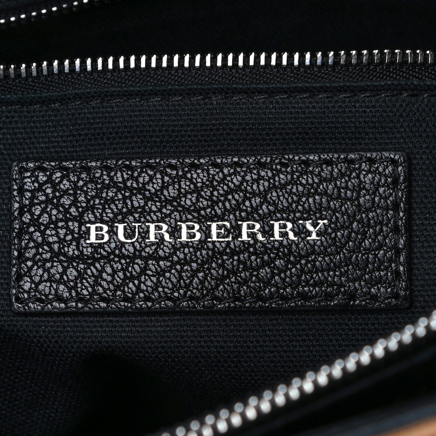 Burberry Goatskin Vintage Check Medium Banner Tote Black 6 of 14