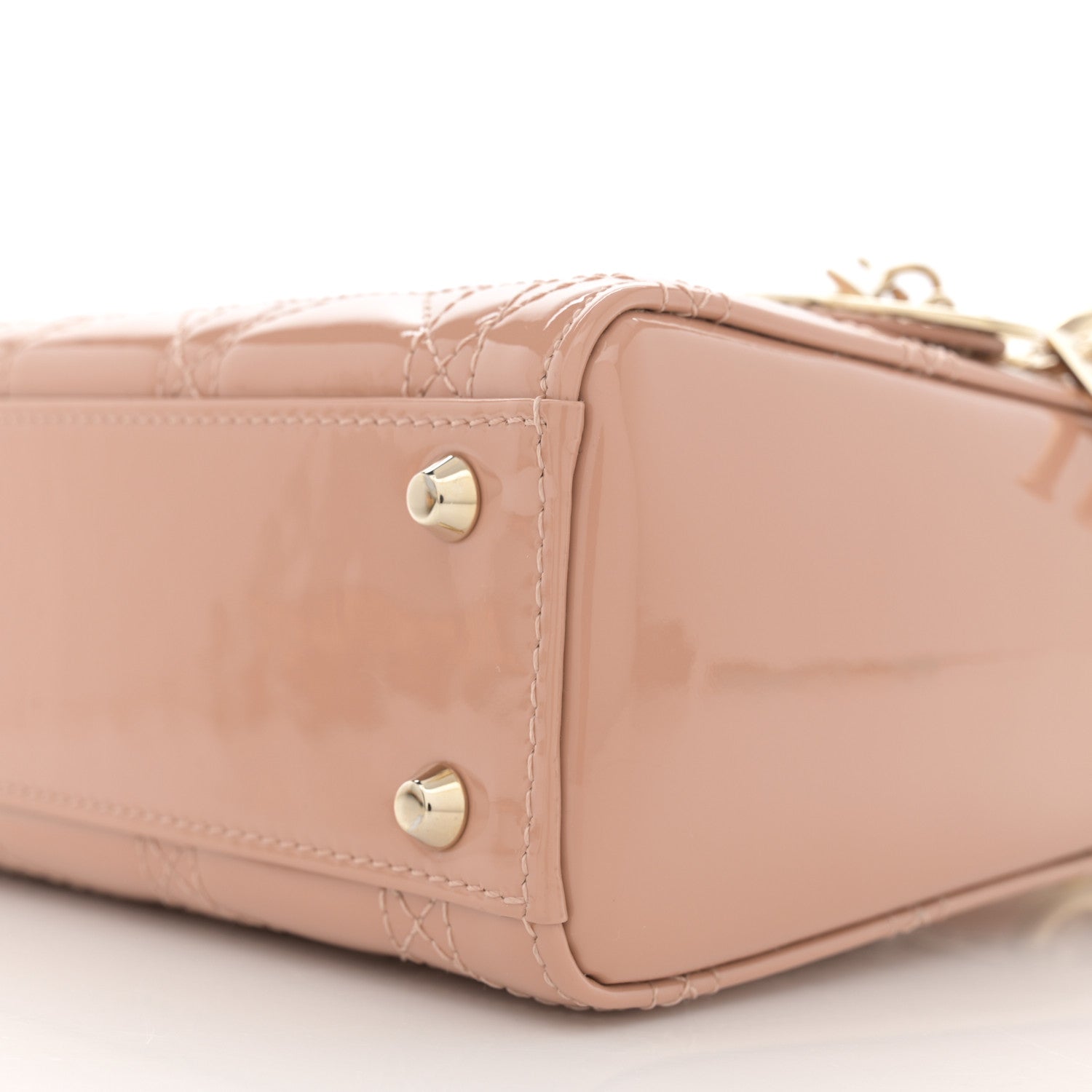 Christian Dior Patent Cannage Mini Lady Dior Rose Des Vents 10 of 10