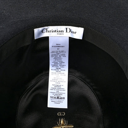 Christian Dior Rabbit Felt Dior Hat 57 Black 7 of 7