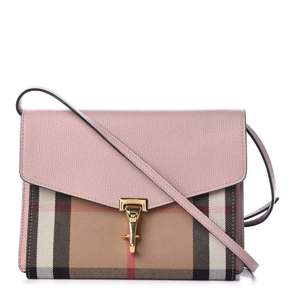Burberry Derby Calfskin House Check Small Macken Crossbody Bag Pale Orchid 1 of 10