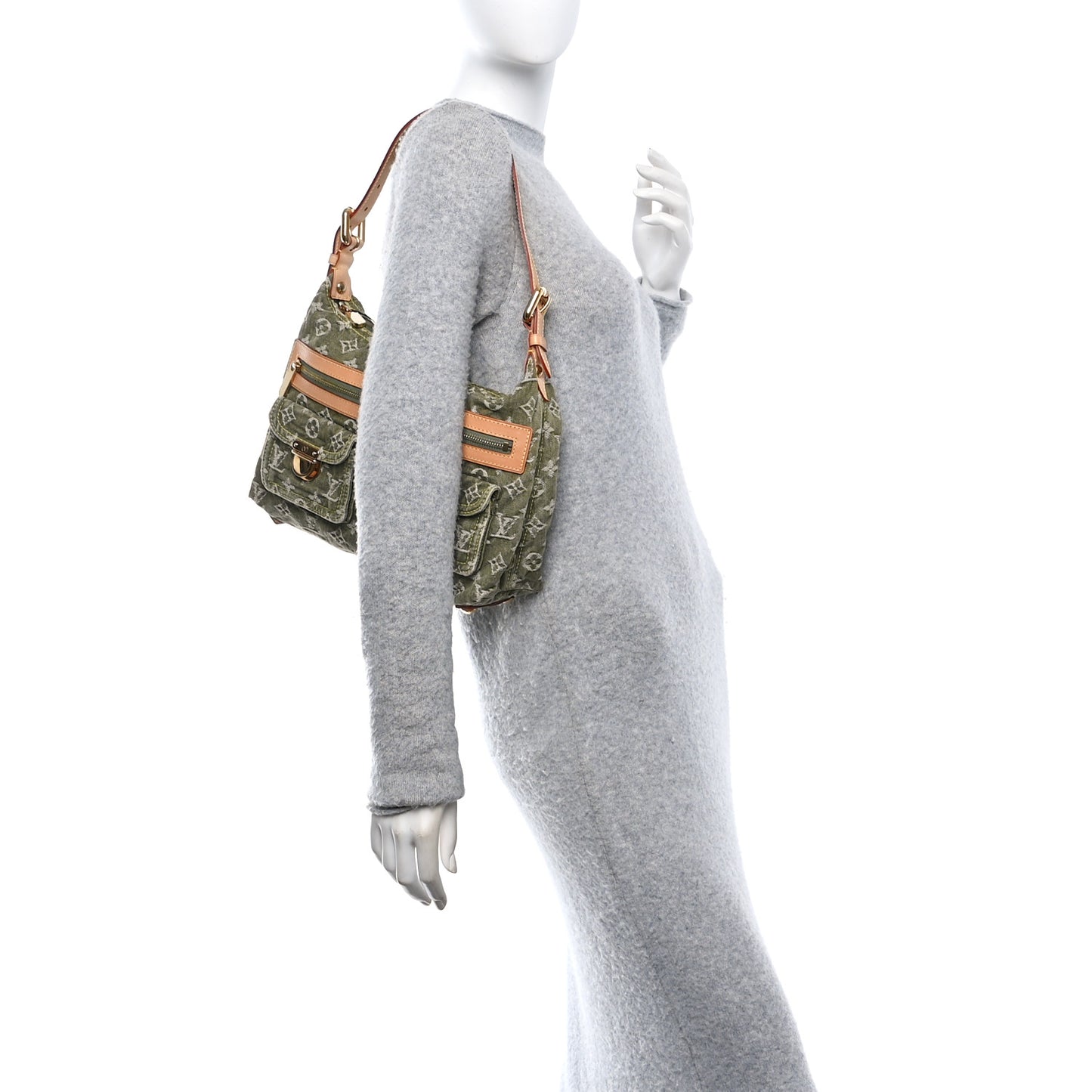 Monogram Denim Baggy PM Lichen