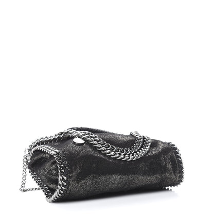 Stella McCartney Chamois Shiny Dotted Mini Falabella Crossbody Ruthenium 3 of 9