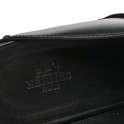 Hermes Calfskin Calya Mules 38 Black 8 of 8