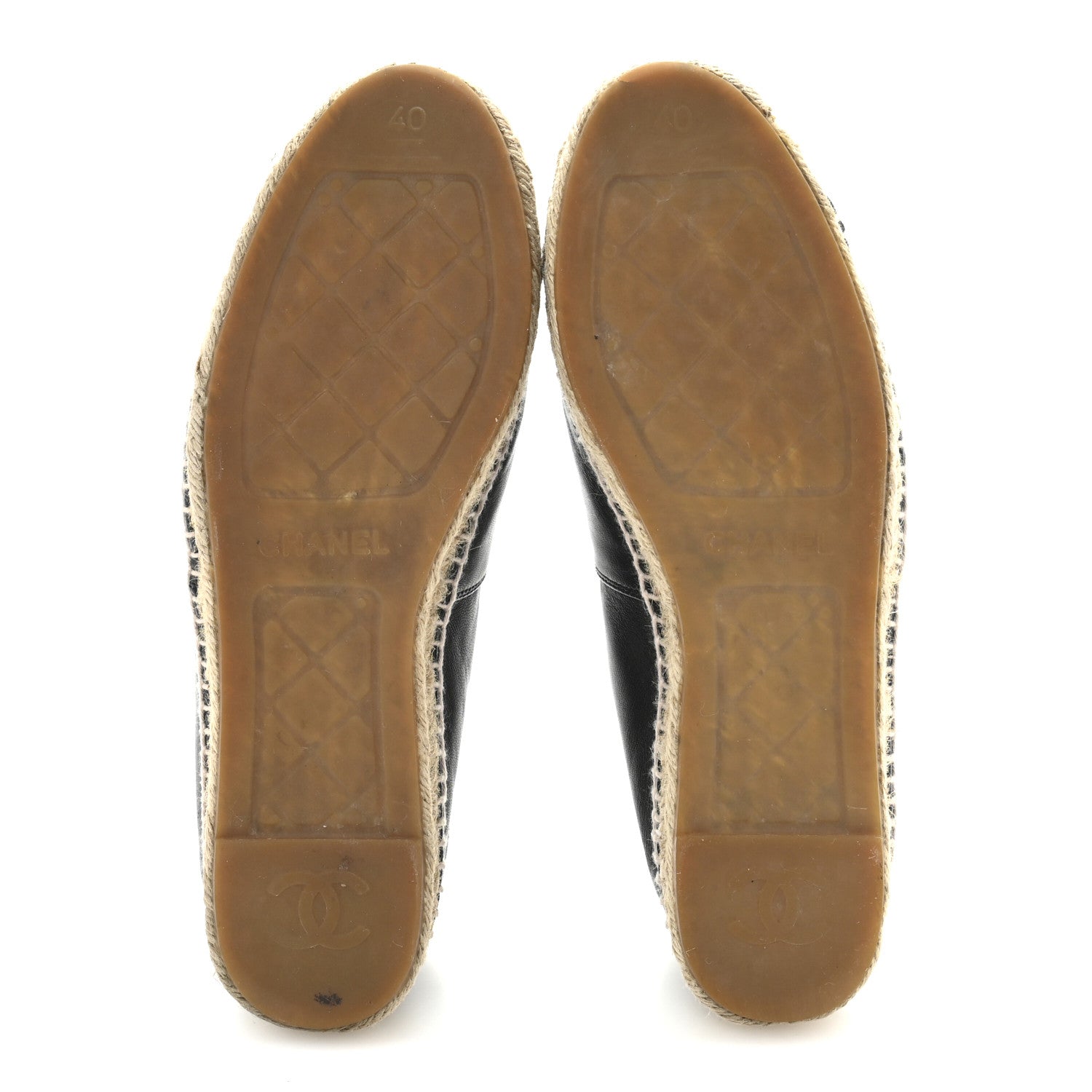 Chanel Lambskin CC Espadrilles 40 Black 6 of 11
