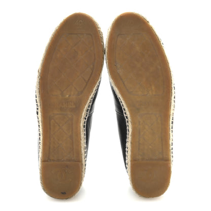 Chanel Lambskin CC Espadrilles 40 Black 6 of 11