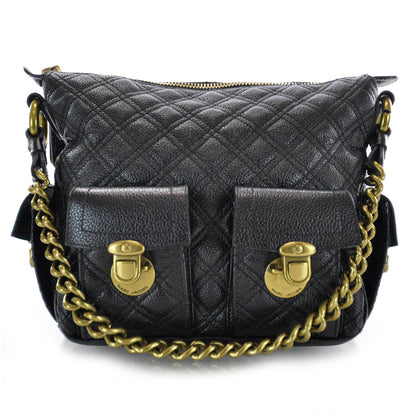 Marc Jacobs Leather Quilted Multipocket Hobo Black 1 of 8