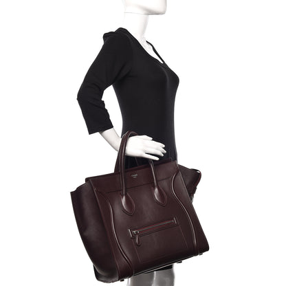 Celine Smooth Calfskin Mini Luggage Burgundy 2 of 9