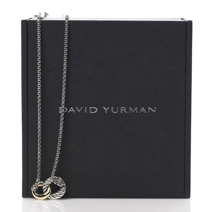 David Yurman Sterling Silver 18K Yellow Gold Belmont Pendant Necklace 6 of 6