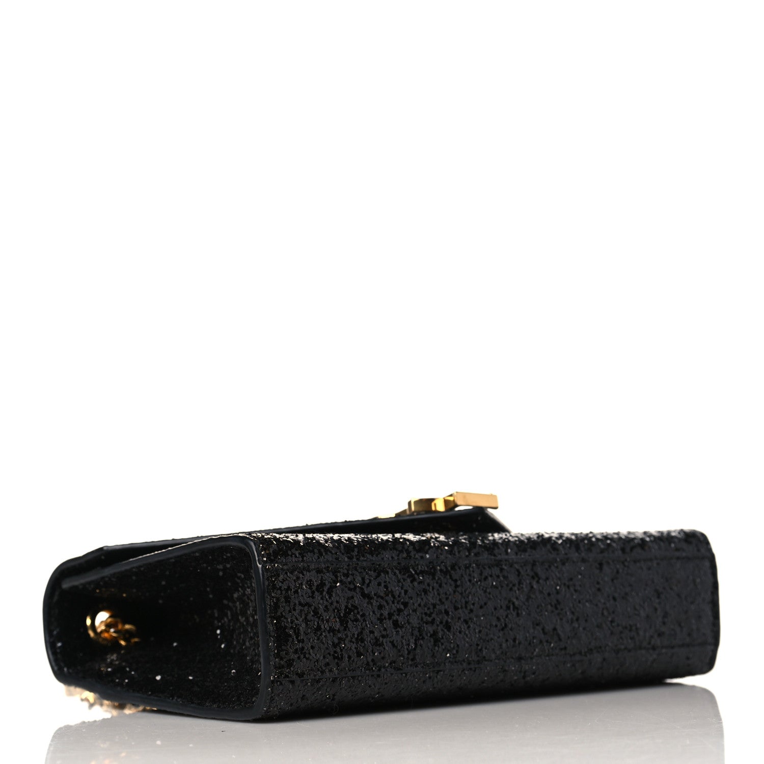 Saint Laurent Glitter Monogram Galactica Satchel Black 4 of 9