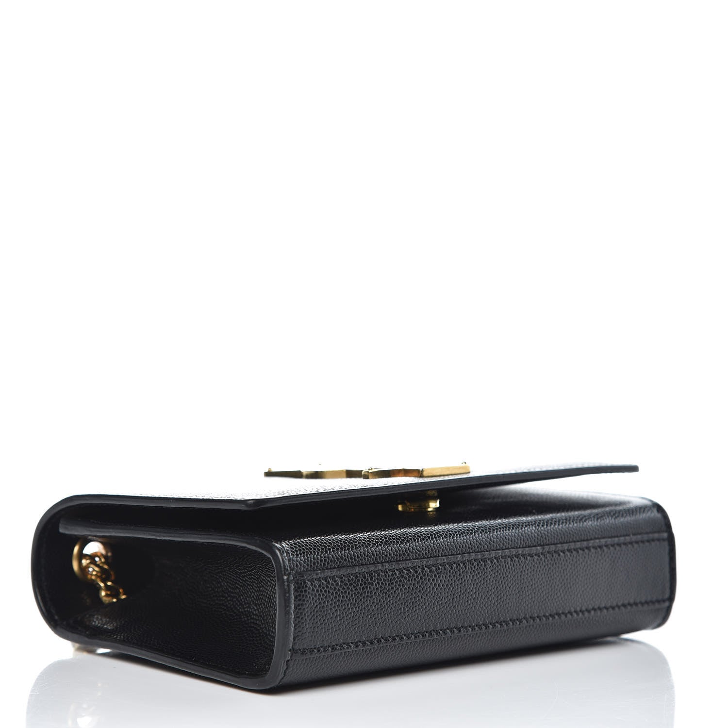 Saint Laurent Grain De Poudre Small Monogram Kate Satchel Black 4 of 12