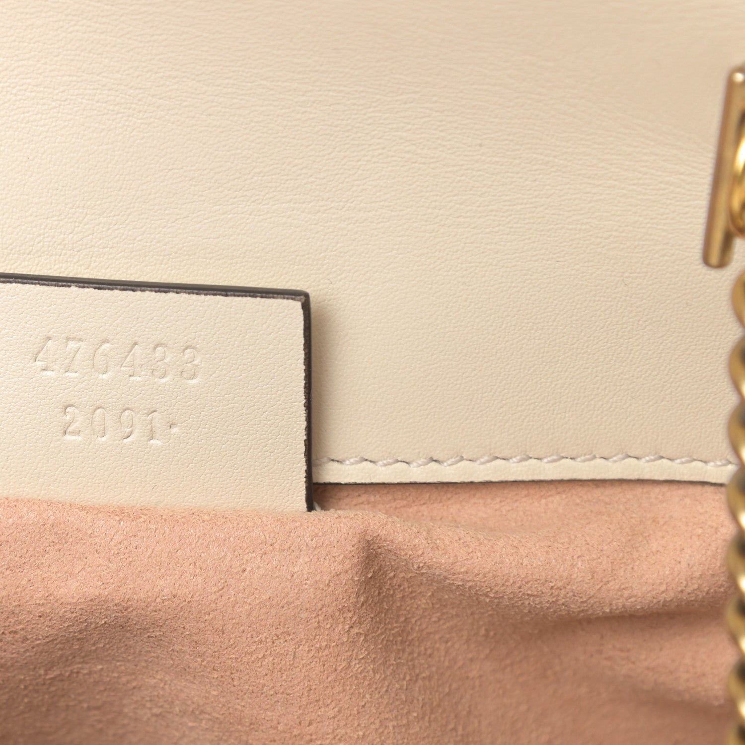 Gucci Calfskin Matelasse Super Mini GG Marmont Shoulder Bag White 7 of 11