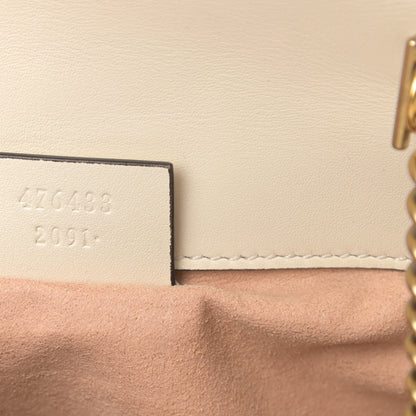 Gucci Calfskin Matelasse Super Mini GG Marmont Shoulder Bag White 7 of 11