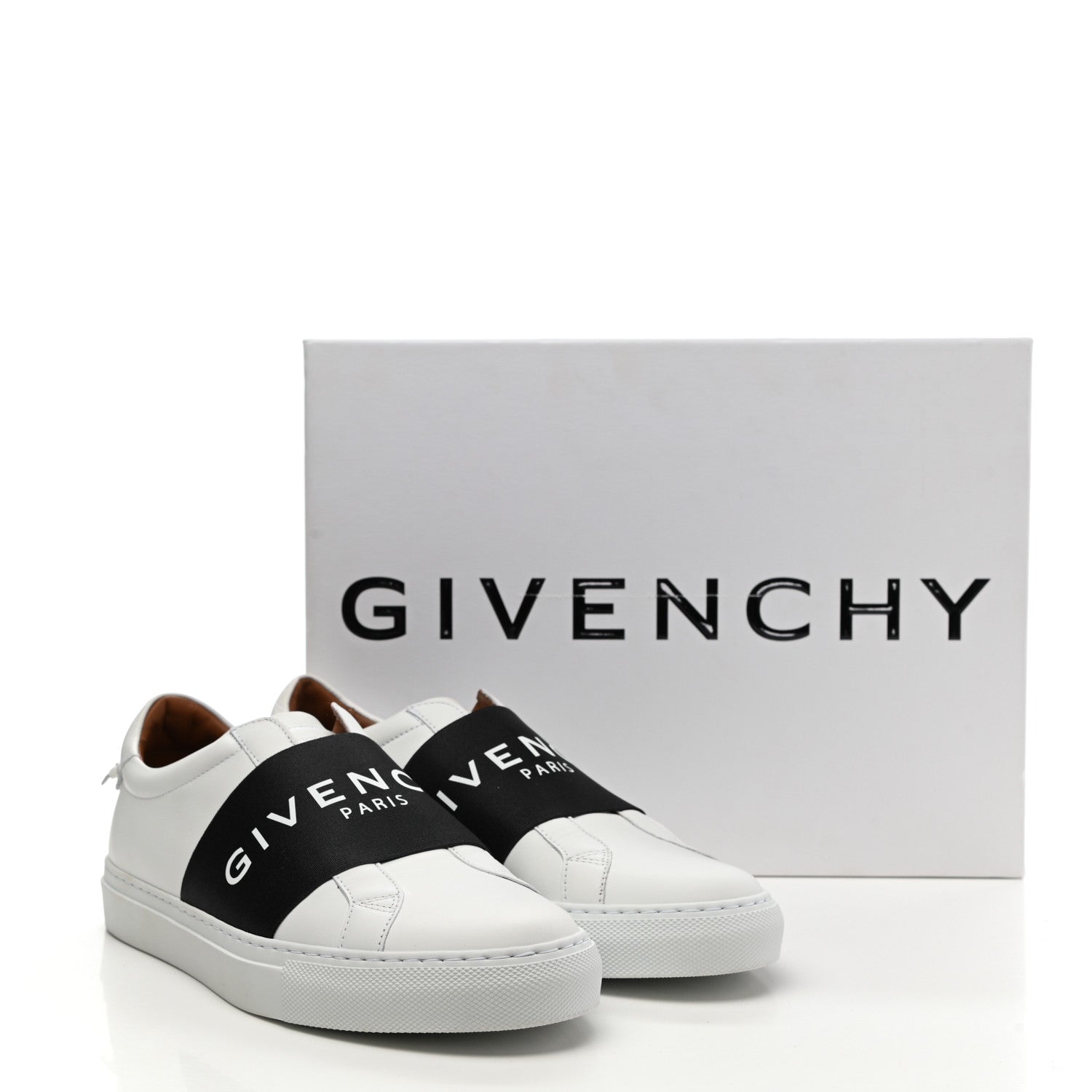 Givenchy Calfskin Band Logo Womens Urban Street Sneakers 39 White Black 9 of 9