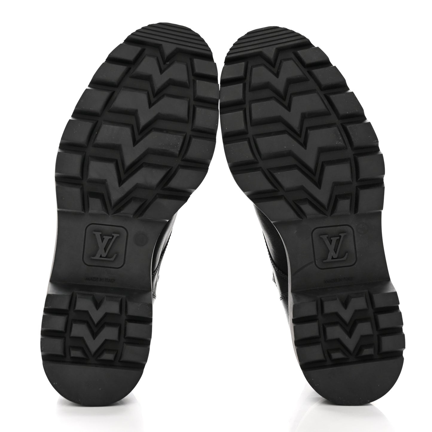 Calfskin Monogram Territory Flat Ranger Boots 36 Black