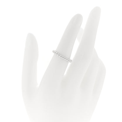 Van Cleef & Arpels 18K White Gold Medium Perlee Ring 52 6 2 of 5