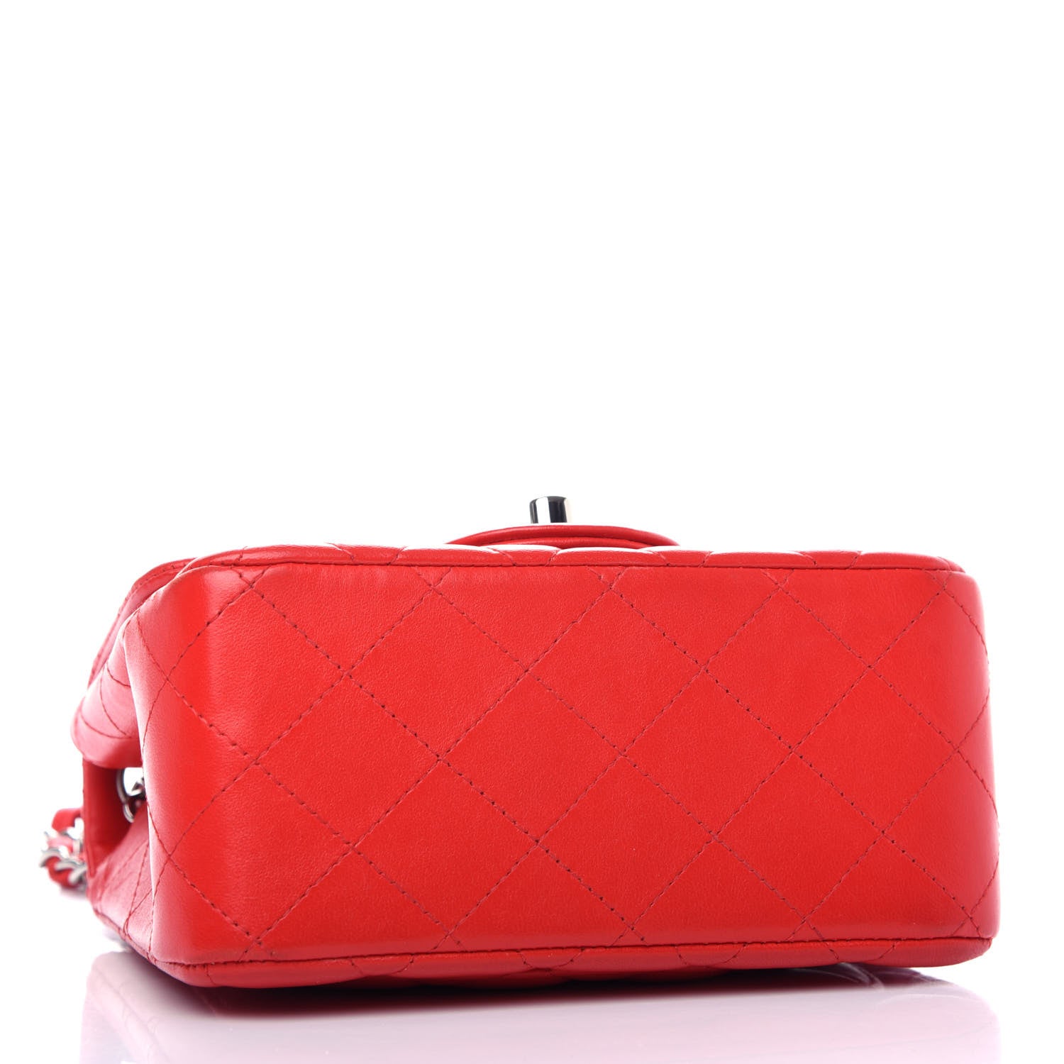 Chanel Lambskin Quilted Mini Square Flap Red 4 of 12