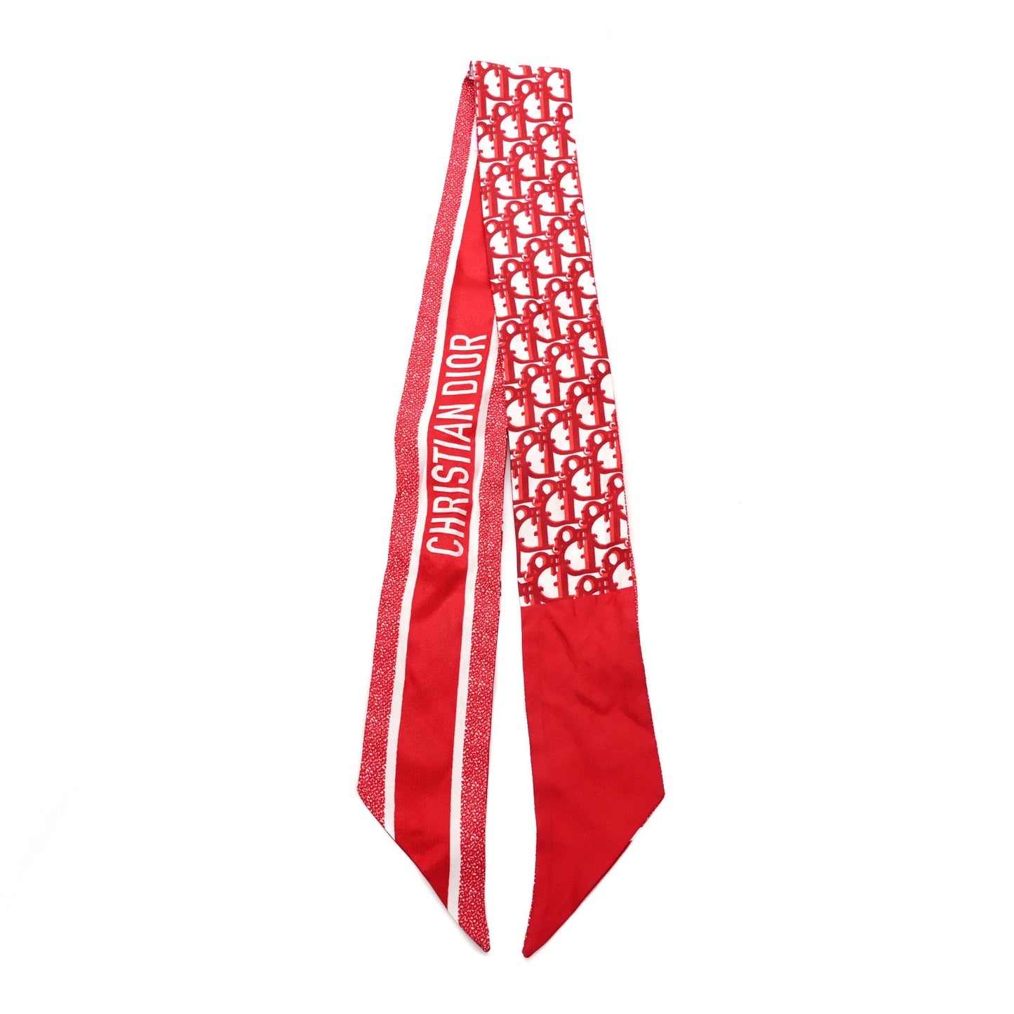 Silk Oblique Mitzah Scarf Red