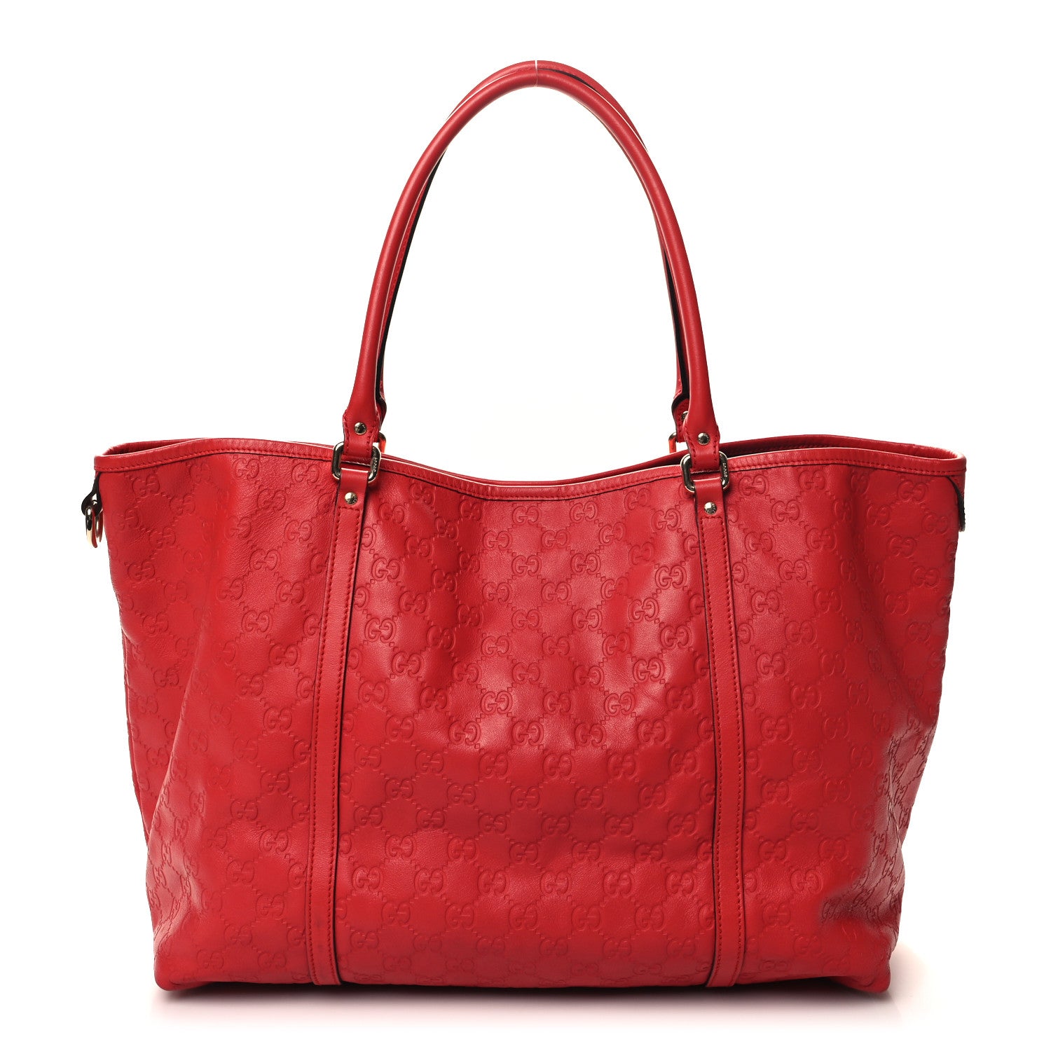 Gucci Guccissima Vitello Tender Large Joy Tote Sporting Red 1 of 13