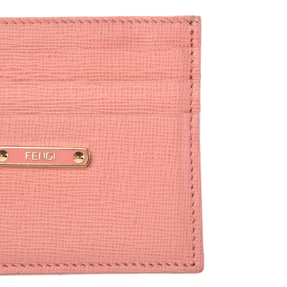 Fendi Vitello Elite Card Holder Pesca 5 of 10