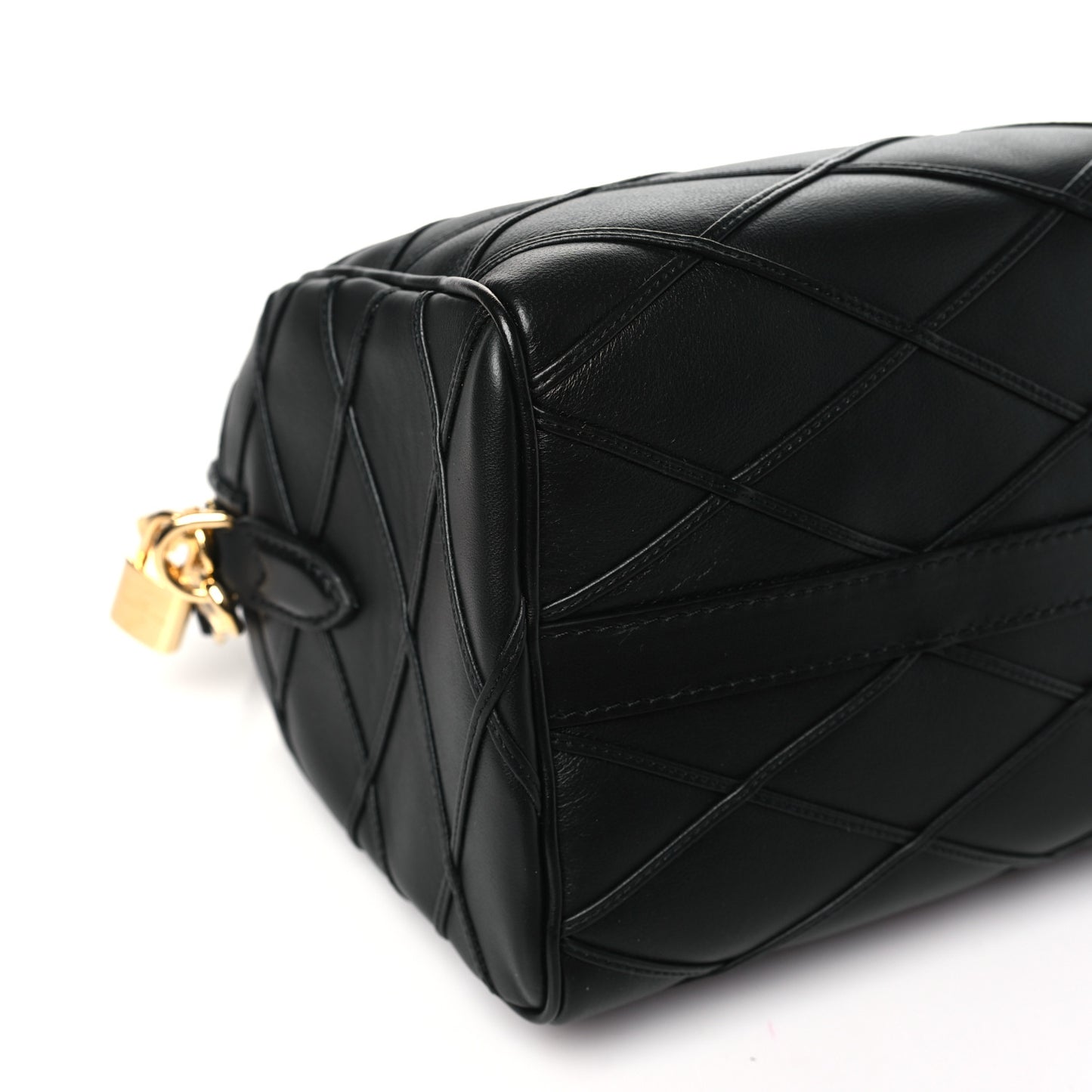 Lambskin Malletage Speedy Bandouliere 25 Black