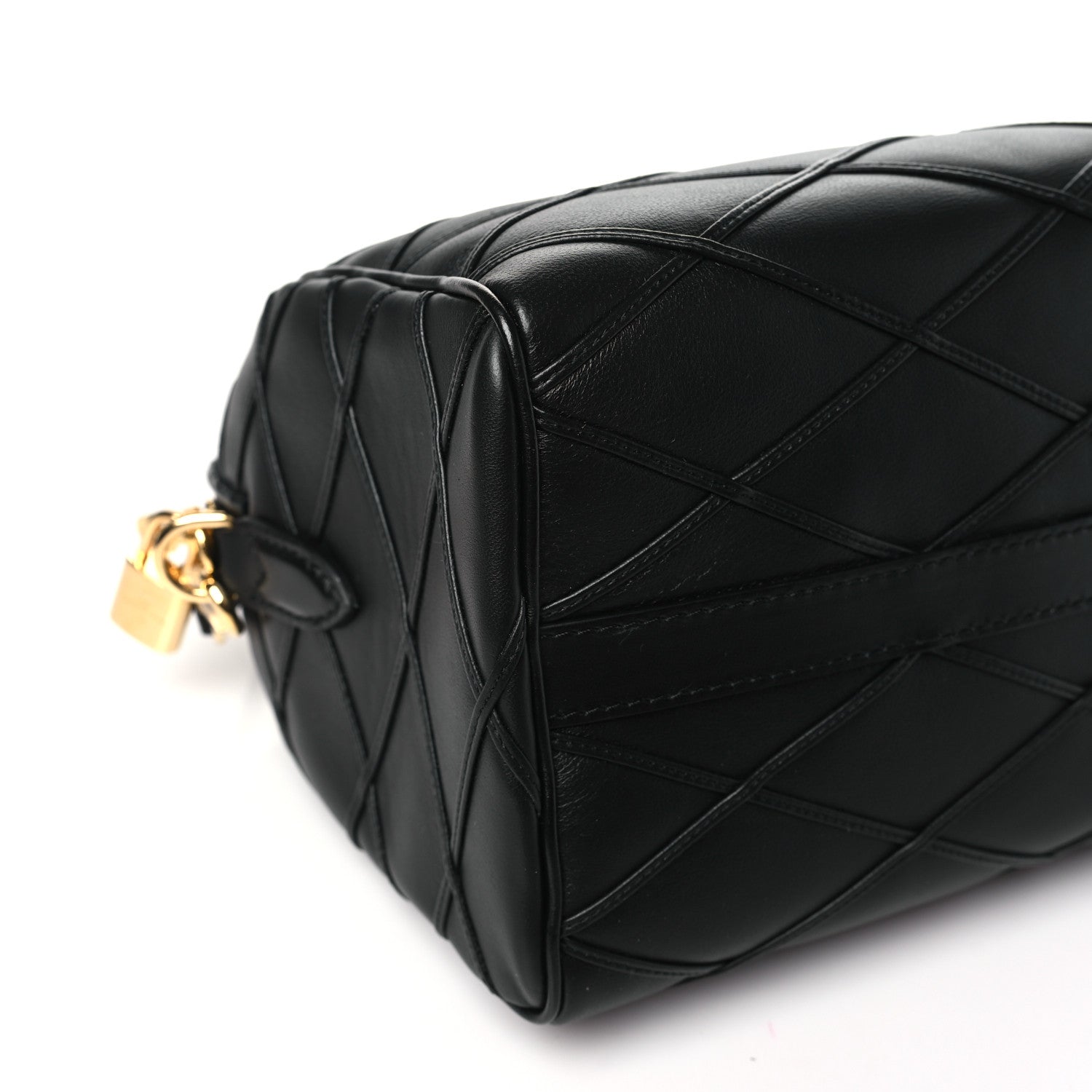 Louis Vuitton Lambskin Malletage Speedy Bandouliere 25 Black 8 of 9