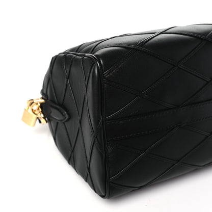 Louis Vuitton Lambskin Malletage Speedy Bandouliere 25 Black 8 of 9