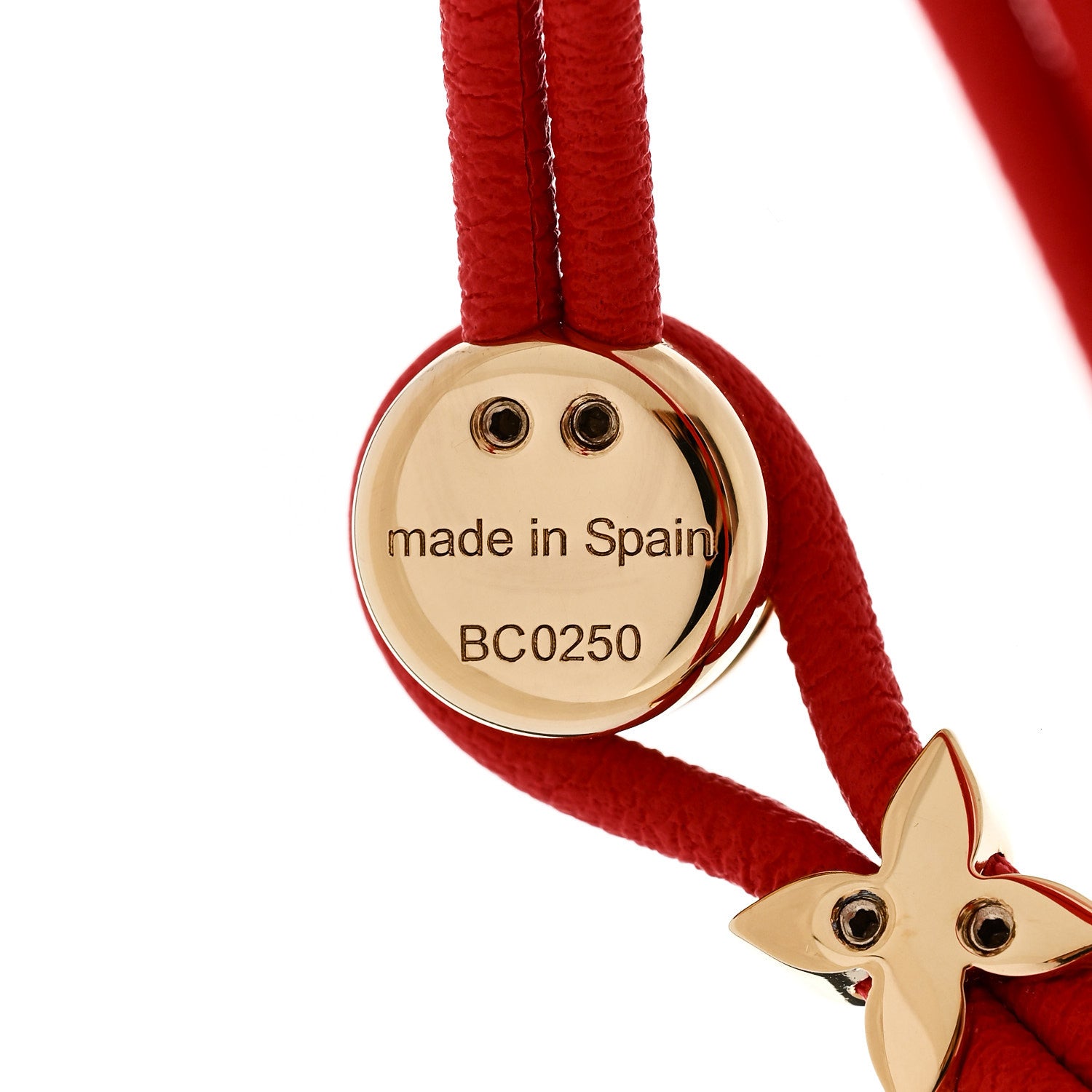 Louis Vuitton Calfskin Keep A Secret Bracelet 17 Red 4 of 5