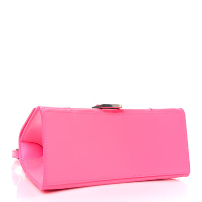 Balenciaga Shiny Box Calfskin Small Hourglass Top Handle Bag Hot Pink 4 of 9