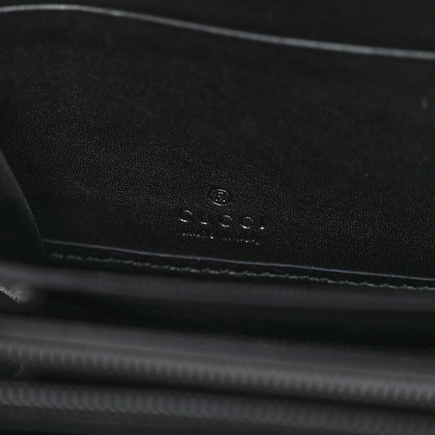 Gucci Calfskin Matelasse Pearly GG Marmont Zip Around Wallet Black 6 of 7