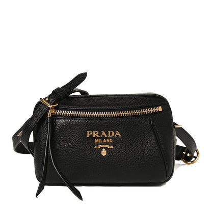 Prada Vitello Daino Belt Bag Black 2 of 15