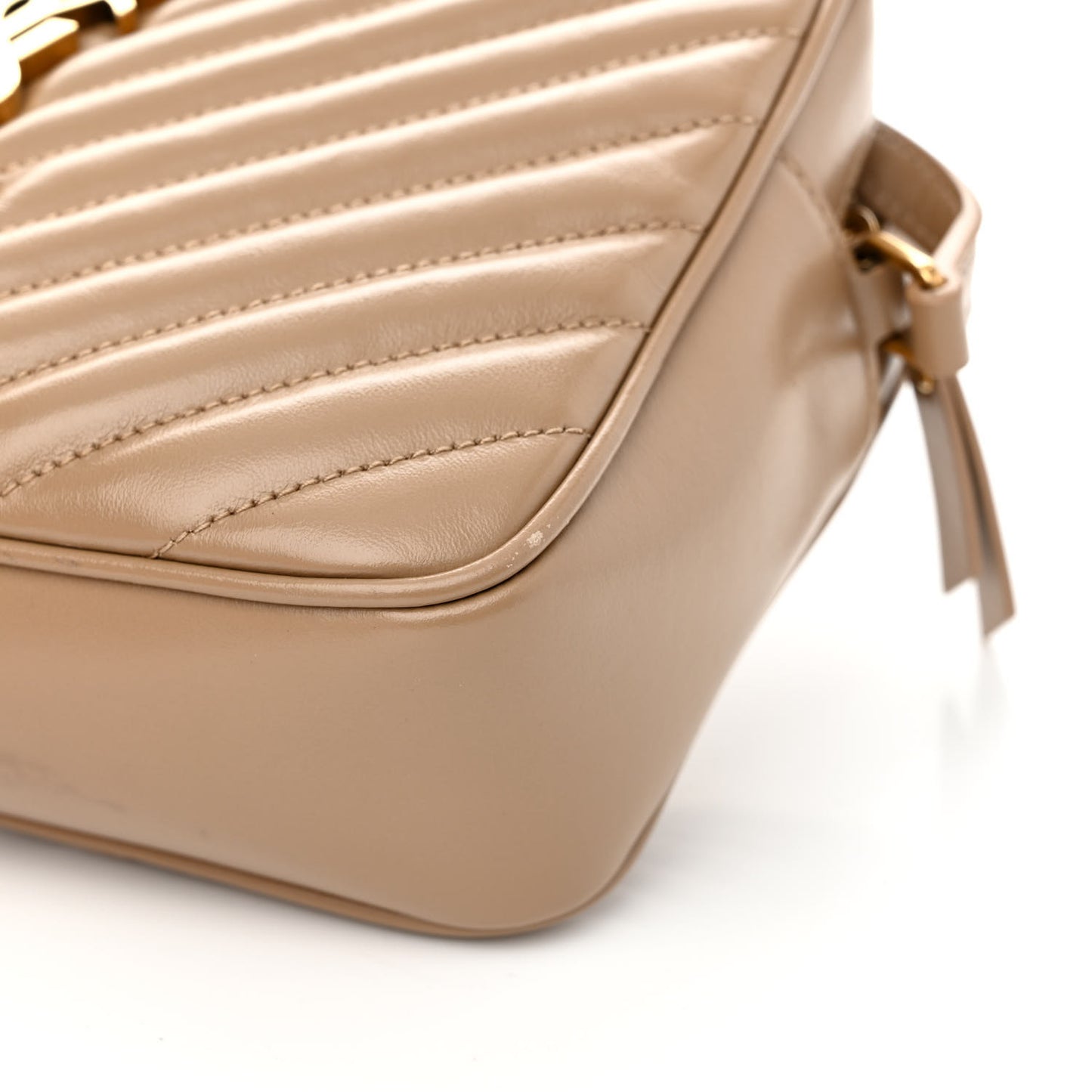 Calfskin Matelasse Monogram Lou Camera Bag Dark Beige