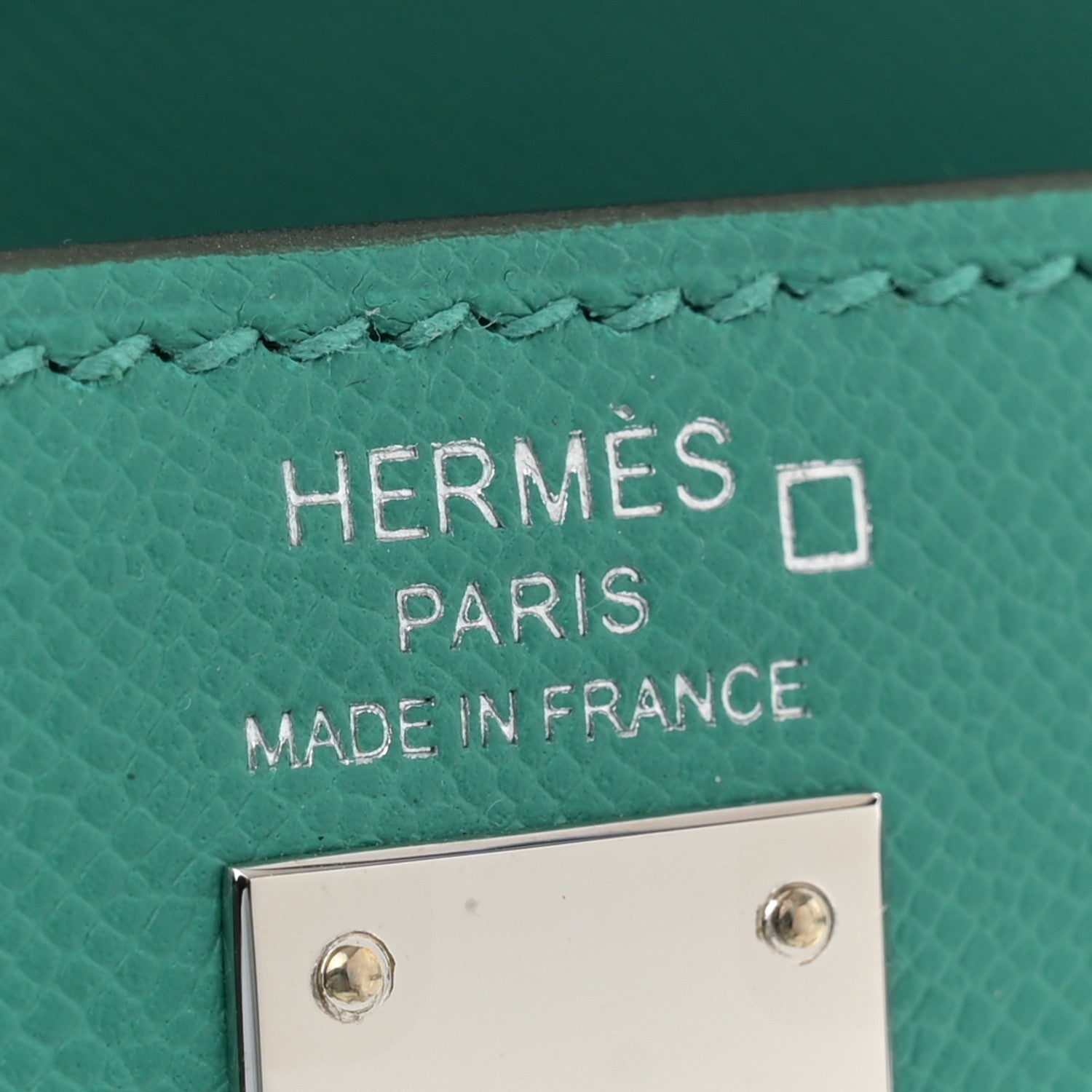 Hermes Madame Calfskin Matte Alligator Kelly Sellier Touch 25 Vert Verone Vert Jade 6 of 11