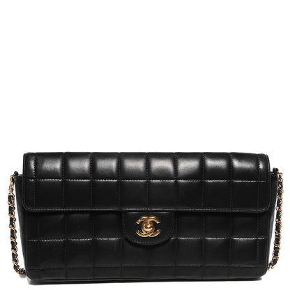Chanel Lambskin East West Chocolate Bar Flap Black 1 of 9
