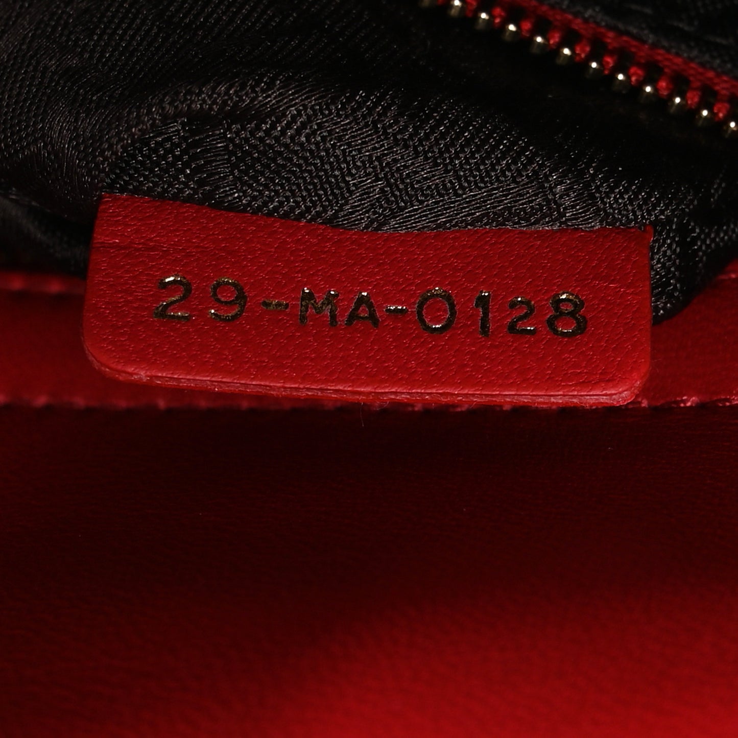 Lambskin Cannage Small Lucky Badges My Lady Dior Red