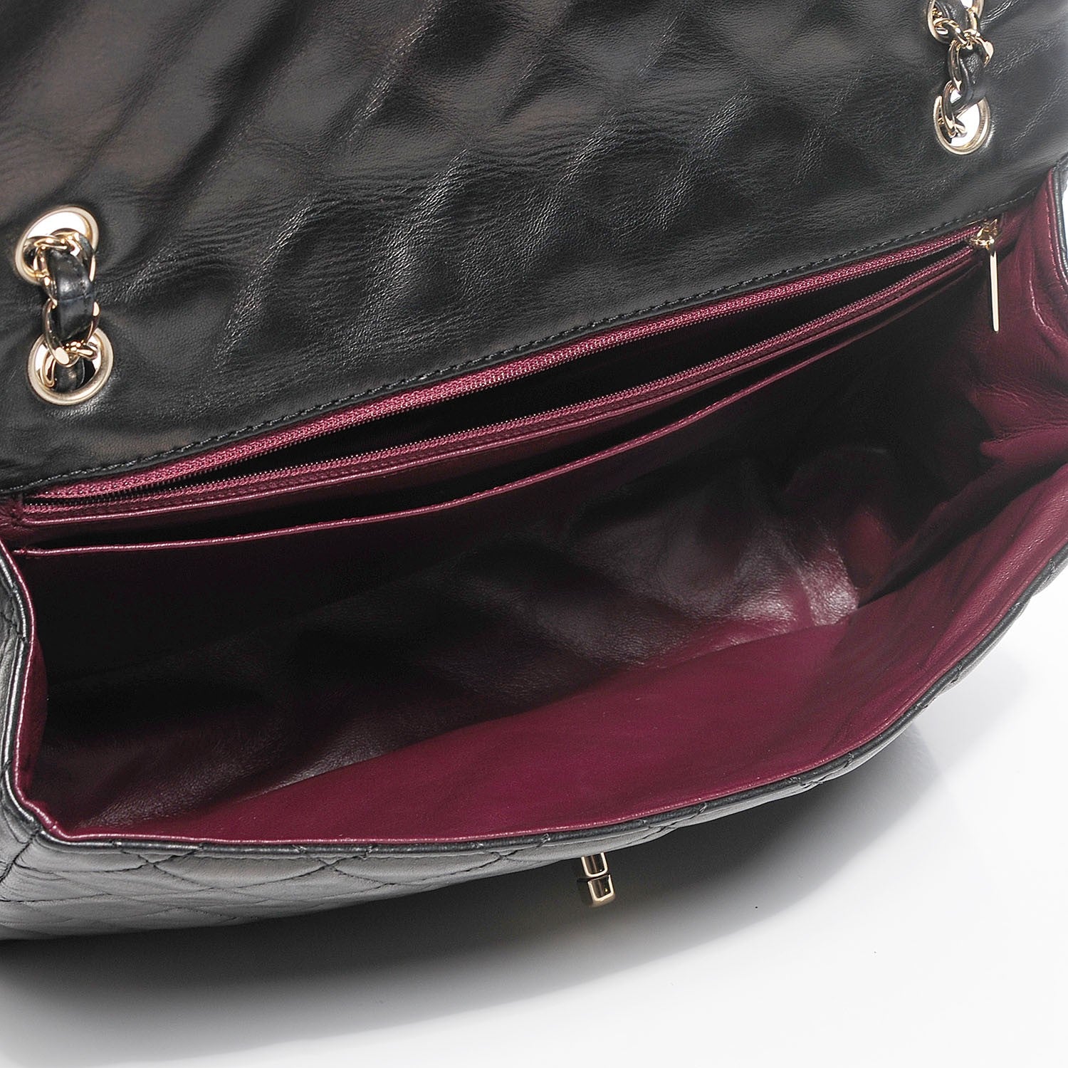 Chanel Washed Lambskin Quilted Maxi Single Flap Black 5 of 8