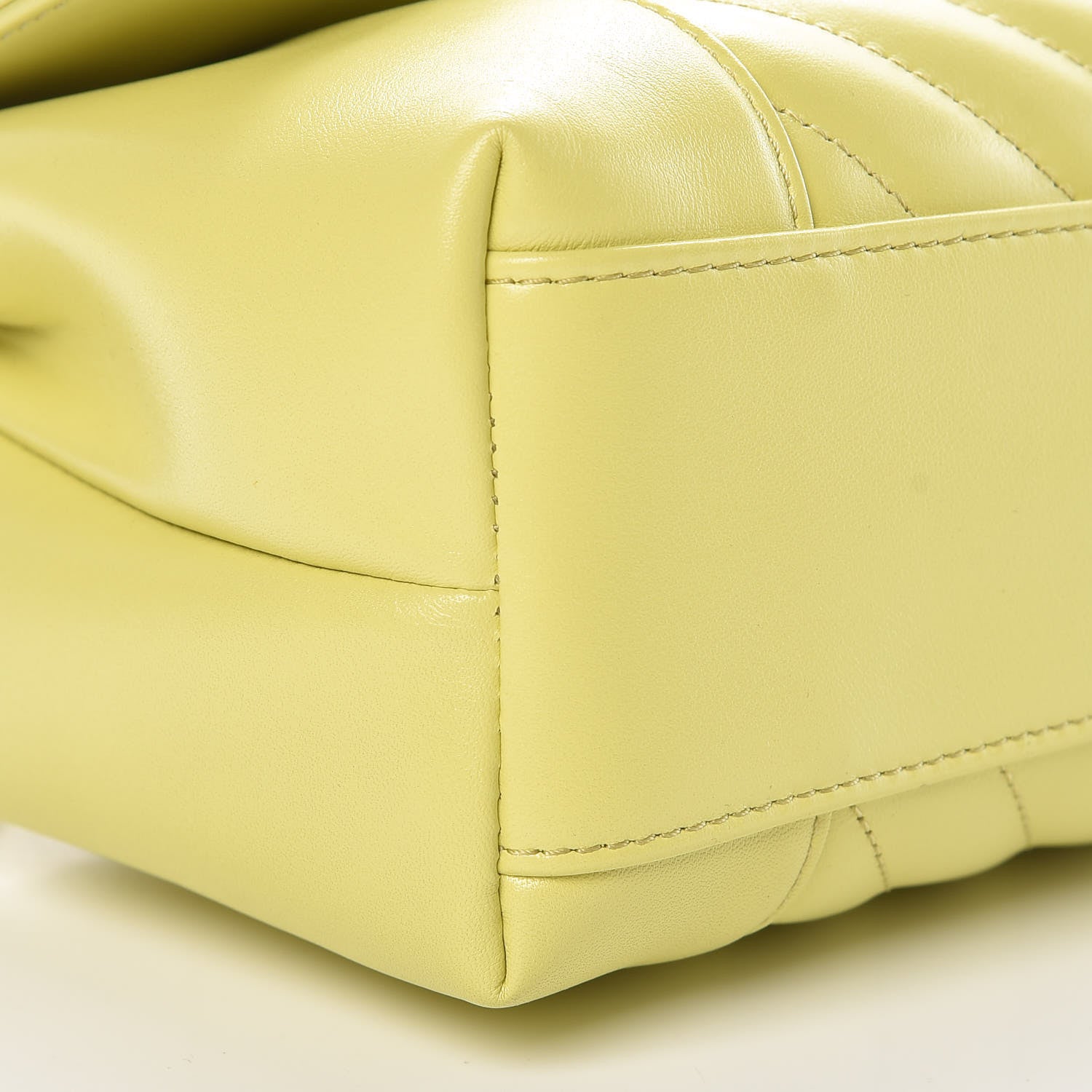 Chanel Calfskin Chevron Quilted Flap Yellow 8 of 10