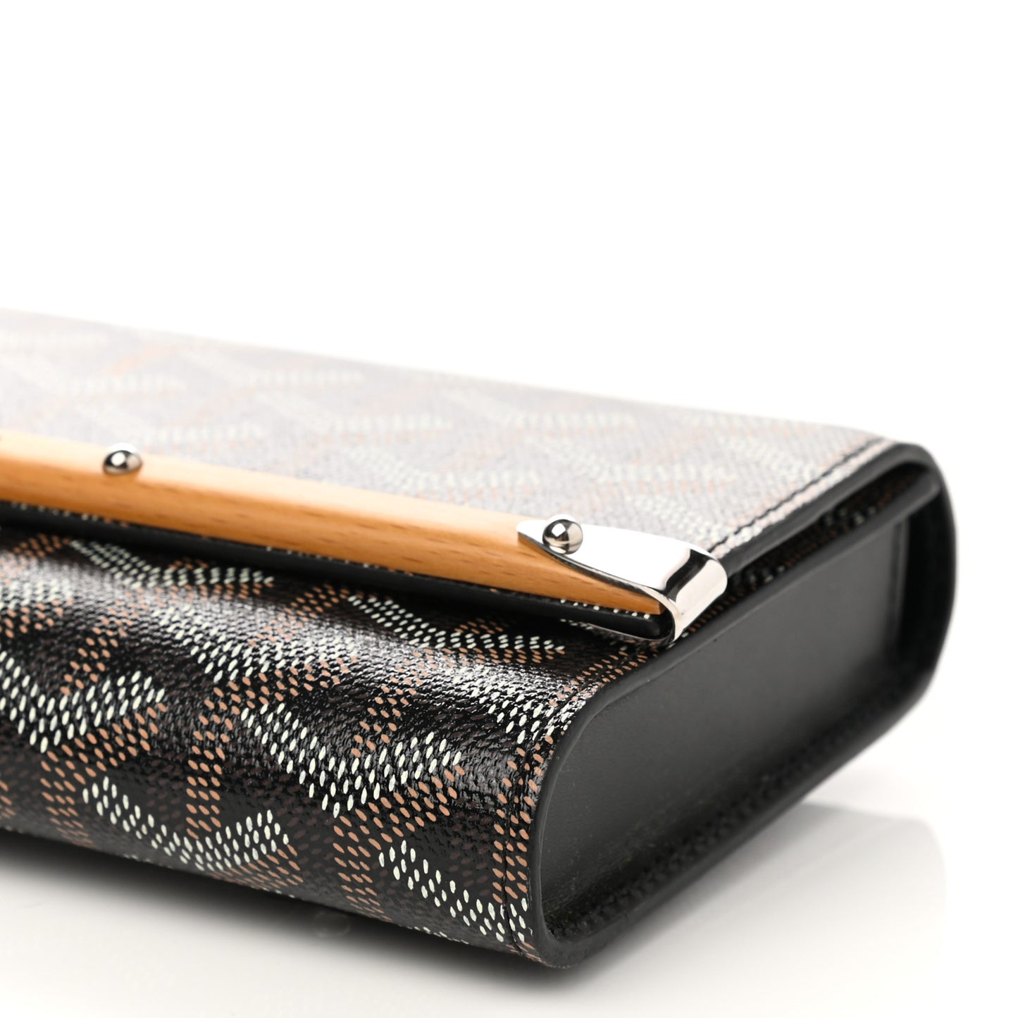 Goyardine Monte Carlo Bois Clutch Black