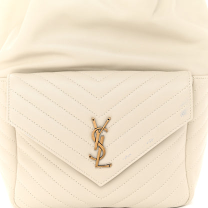 Saint Laurent Lambskin Matelasse Monogram Joe Backpack Cream 8 of 10
