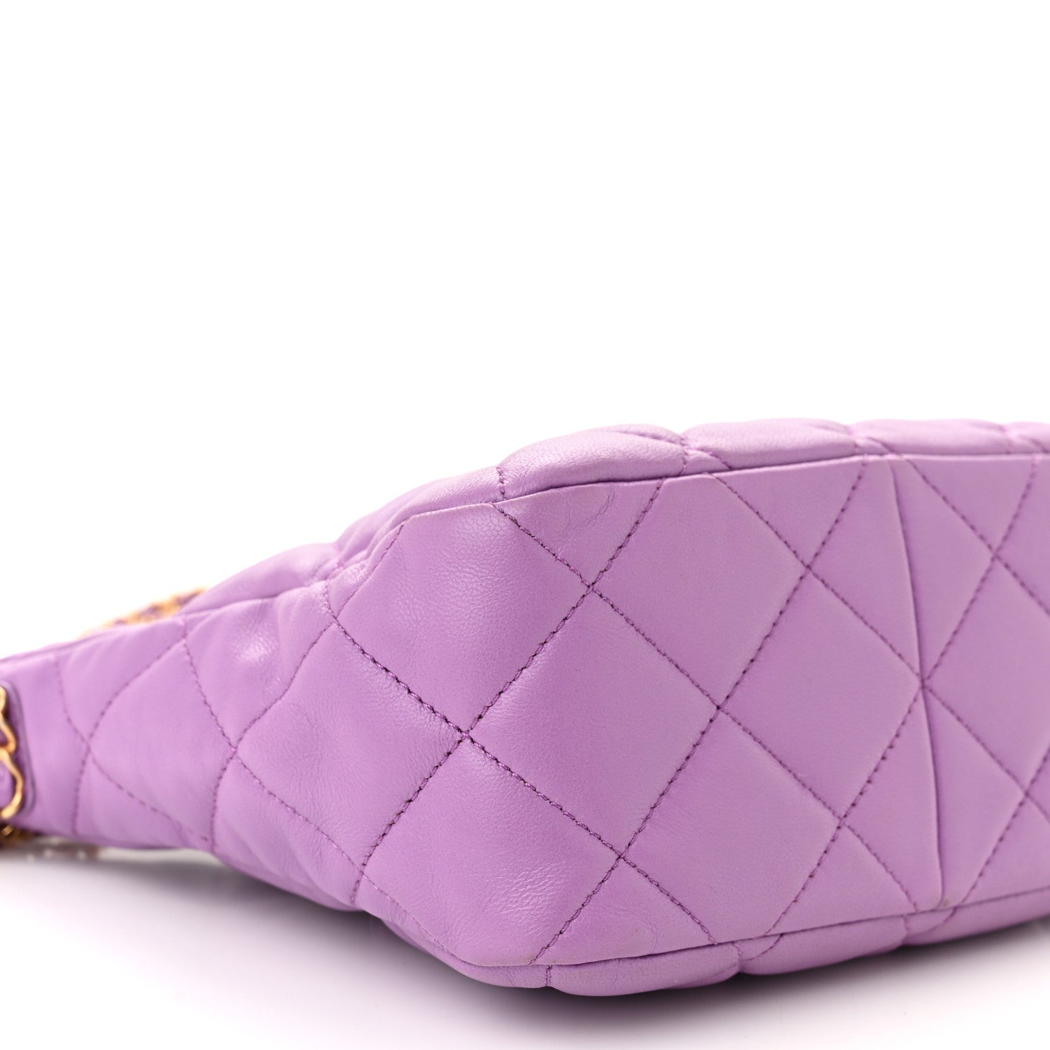 Chanel Lambskin Quilted Small Pick Me Up Hobo Purple 9 of 11
