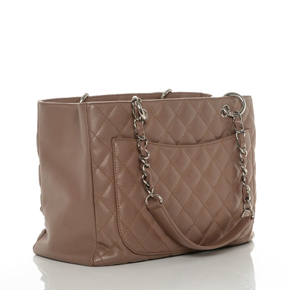 Chanel Caviar Quilted Grand Shopping Tote GST Taupe 3 of 8