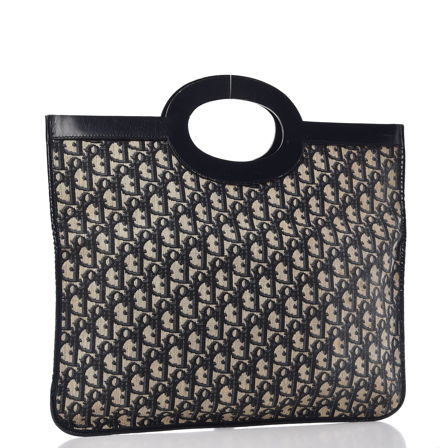 Christian Dior Monogram Fold Over Clutch Blue 4 of 15