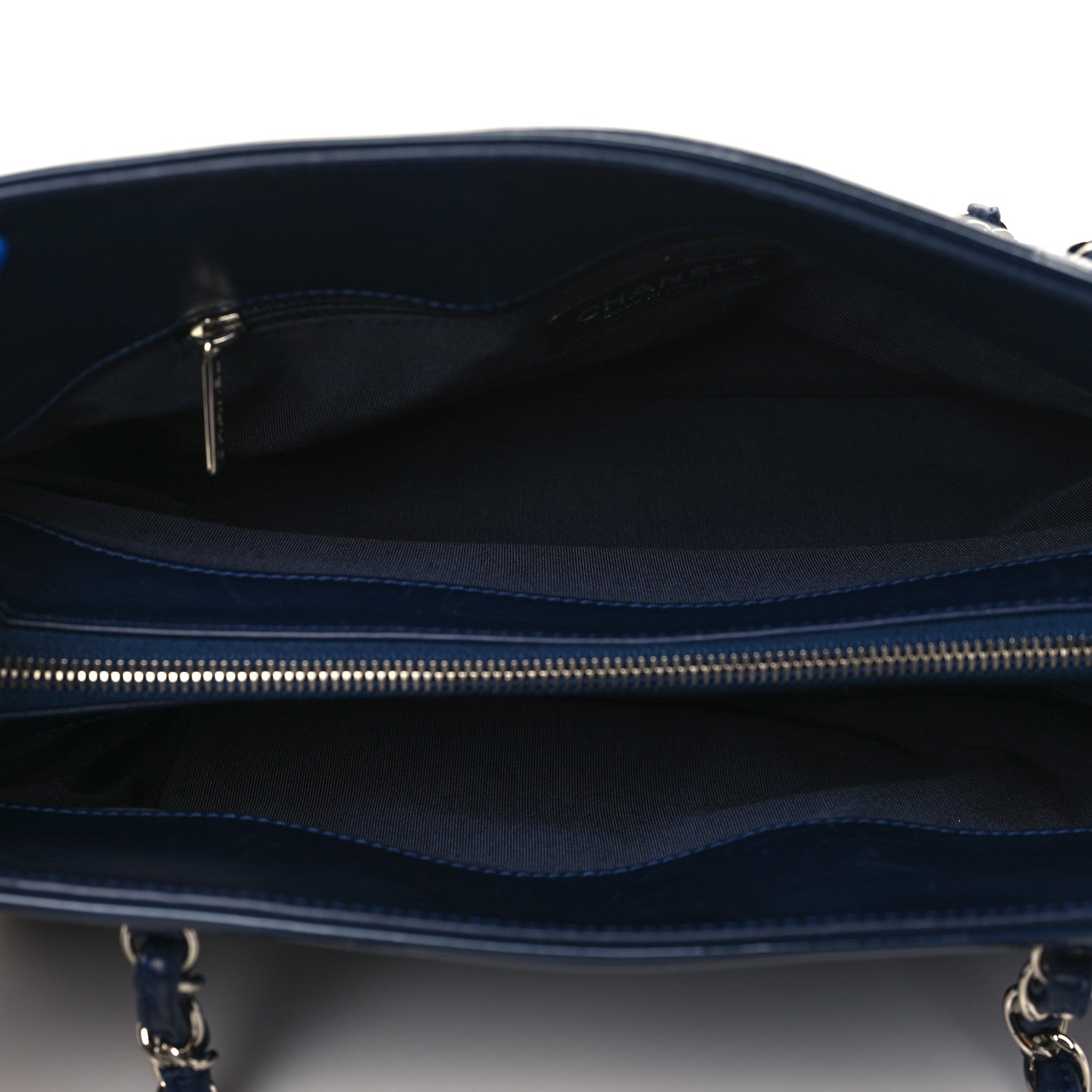 Chanel Vinyl Lipstick Ligne Tote Dark Navy Blue 5 of 8
