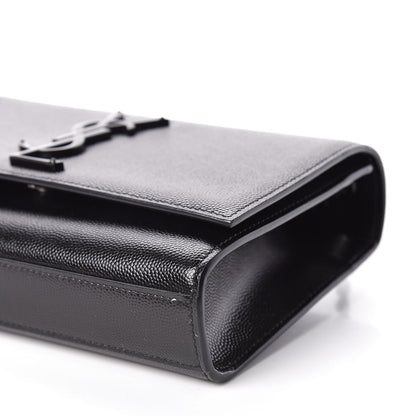 Saint Laurent Grain De Poudre Small Monogram Kate Satchel Black 6 of 10