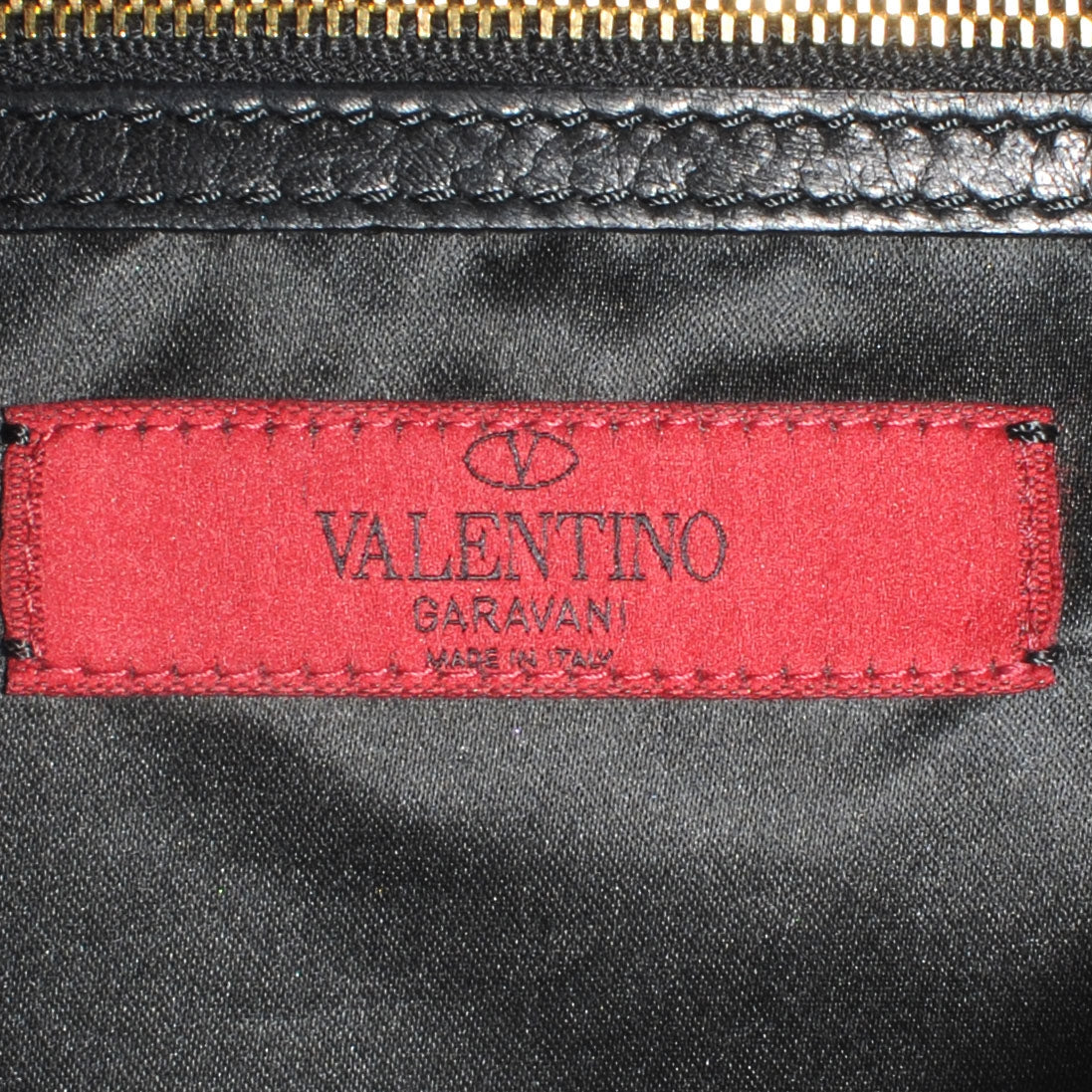 Nappa Leather Rosette Shoulder Bag Black