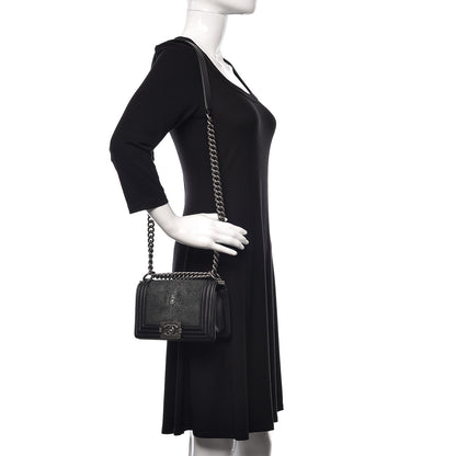 Chanel Galuchat Stingray Small Boy Flap Black 2 of 11