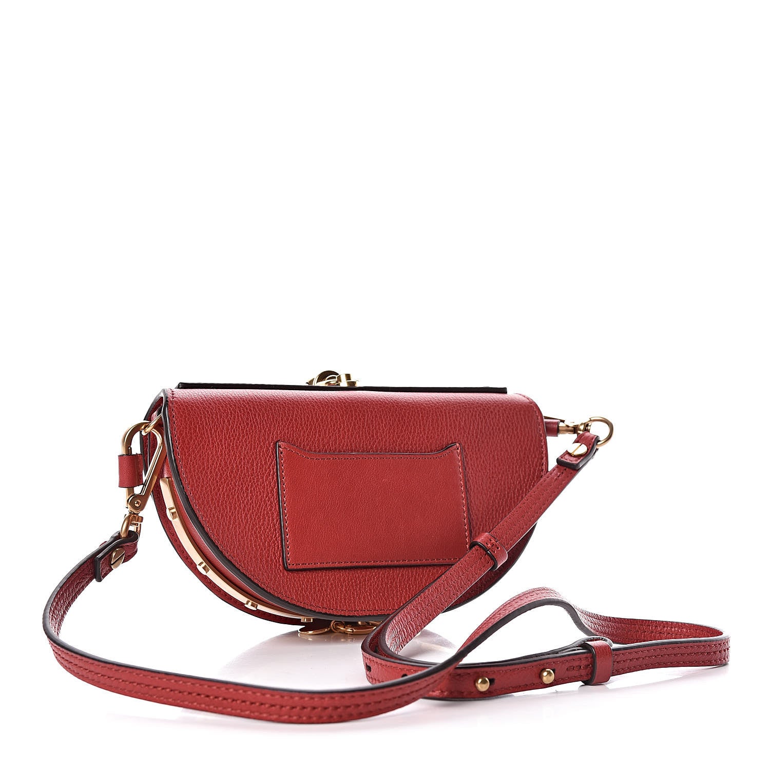 Chloe Calfskin Small Nile Bracelet Minaudiere Bag Dahlia Red 3 of 10