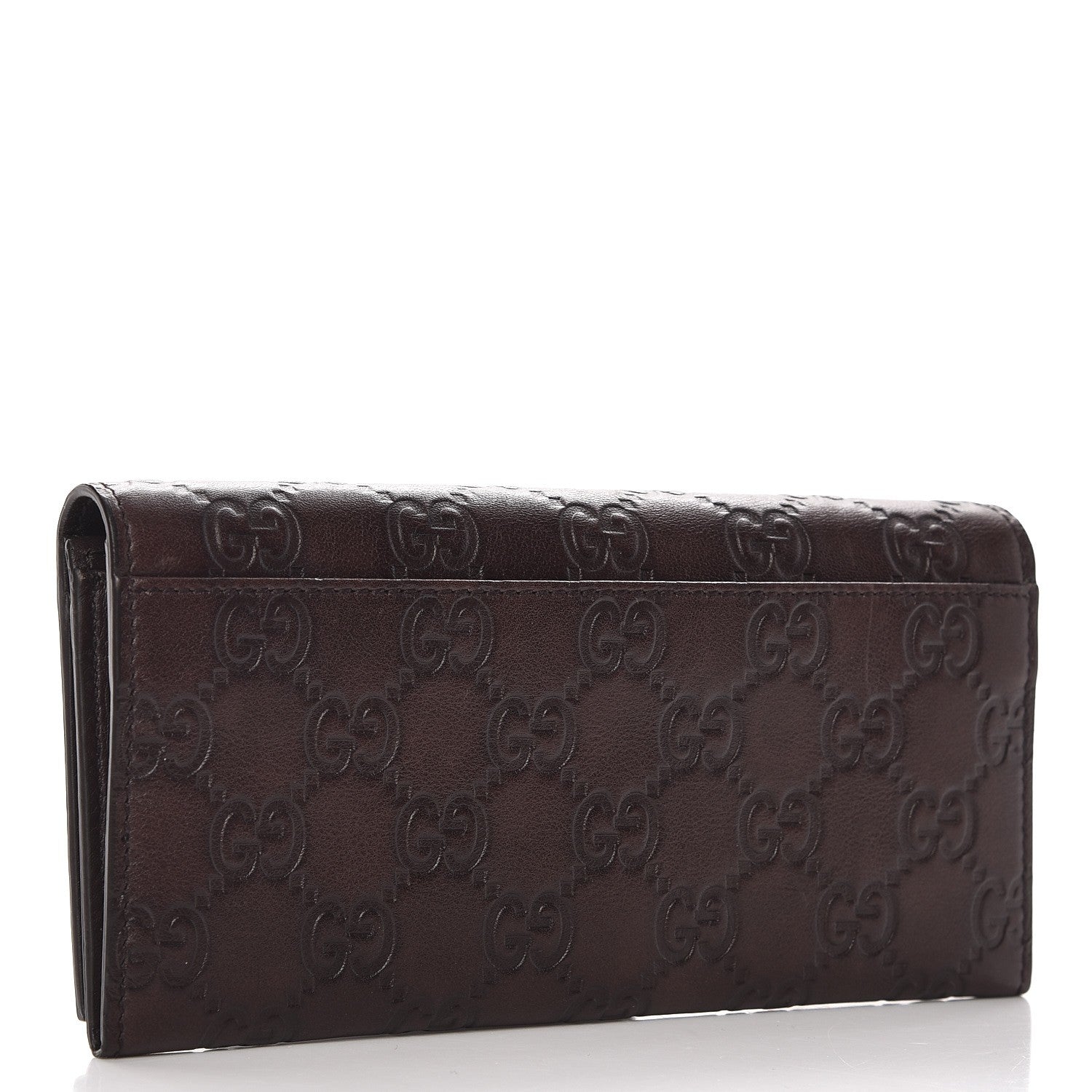 Gucci Guccissima Continental Wallet Dark Brown 3 of 8