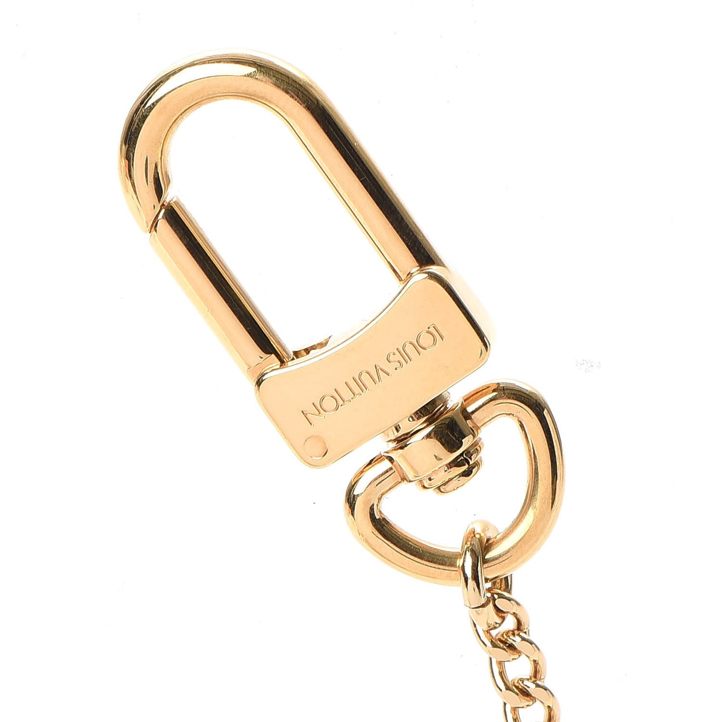 Metal Pochette Extender Key Ring Chain Gold
