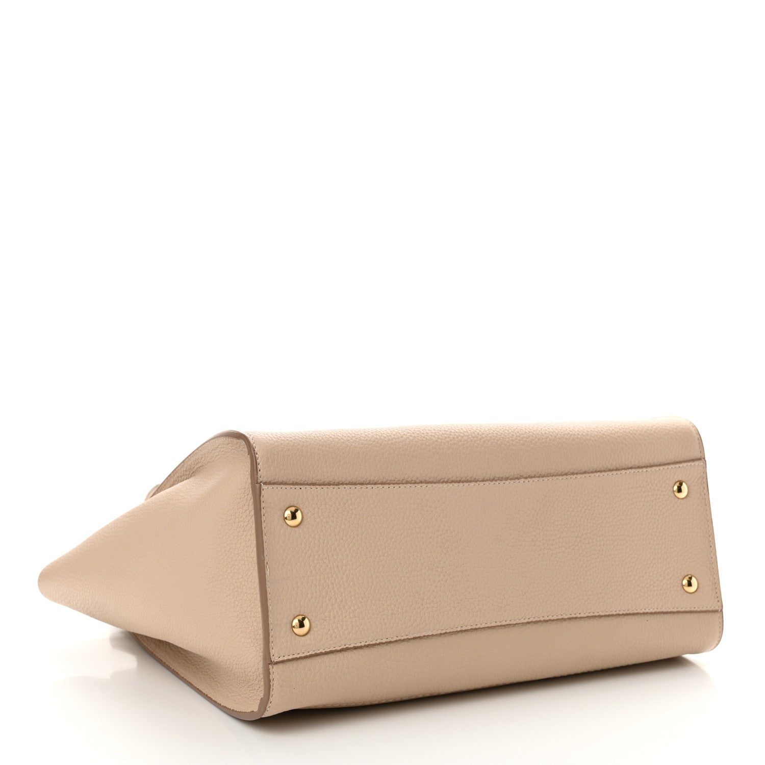 Salvatore Ferragamo Calfskin Double Handle Medium Amy New Bisque 4 of 14