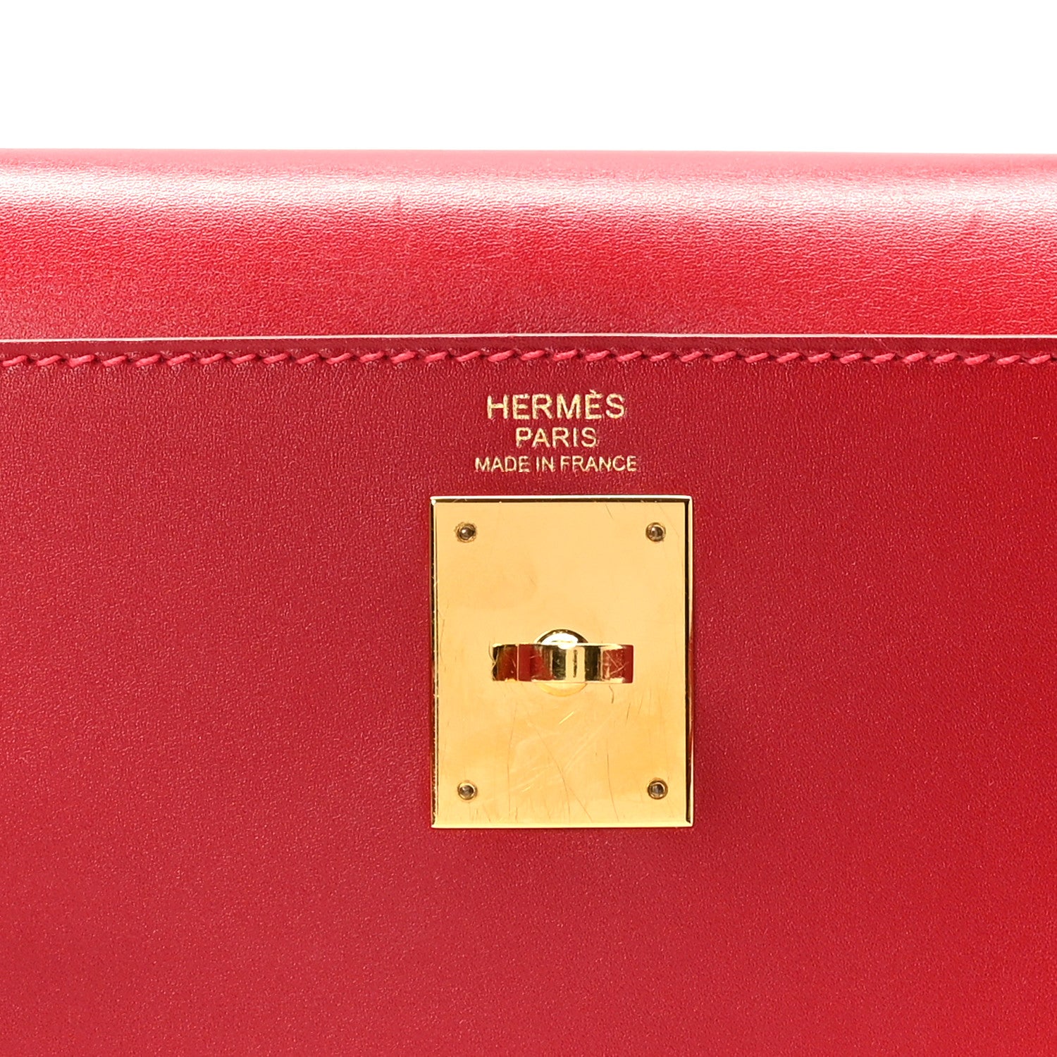 Hermes Tadelakt Kelly Sellier 32 Rouge Vif 7 of 12
